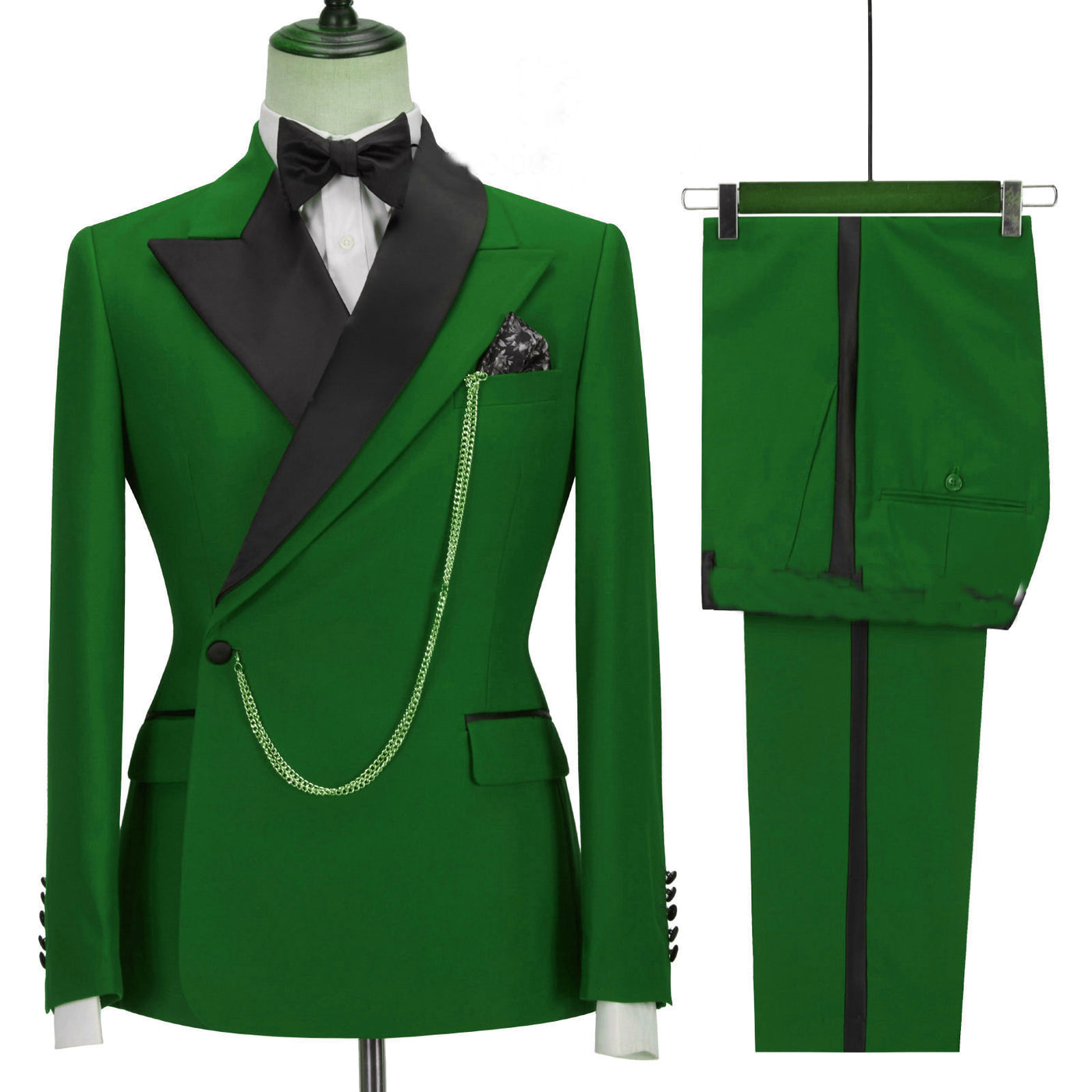 Black Business Casual Suit Groom Best Man